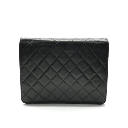 Chanel Shoulder Bag Quilted Push Lock Vintage CC Logo Black — view 2