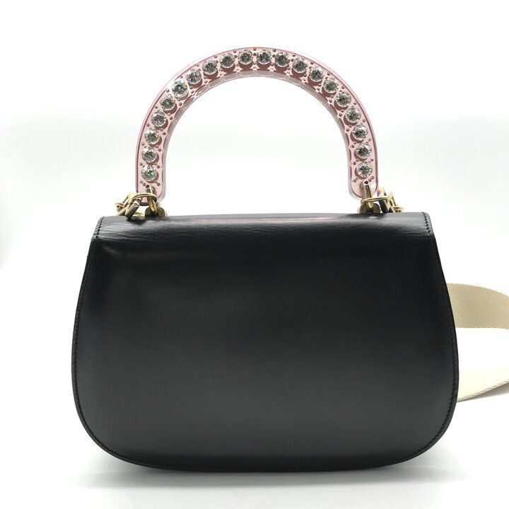 Gucci Super Rare Bamboo Stone Limited 2-Way Bag Black Bag — view 2