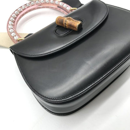 Gucci Super Rare Bamboo Stone Limited 2-Way Bag Black Bag — view 5