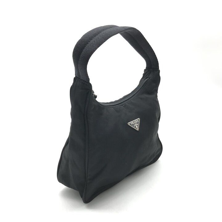 Prada Nylon Pouch Shoulder Bag Black Case — view 2