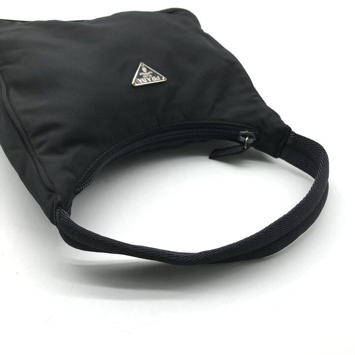 Prada Nylon Pouch Shoulder Bag Black Case — view 7