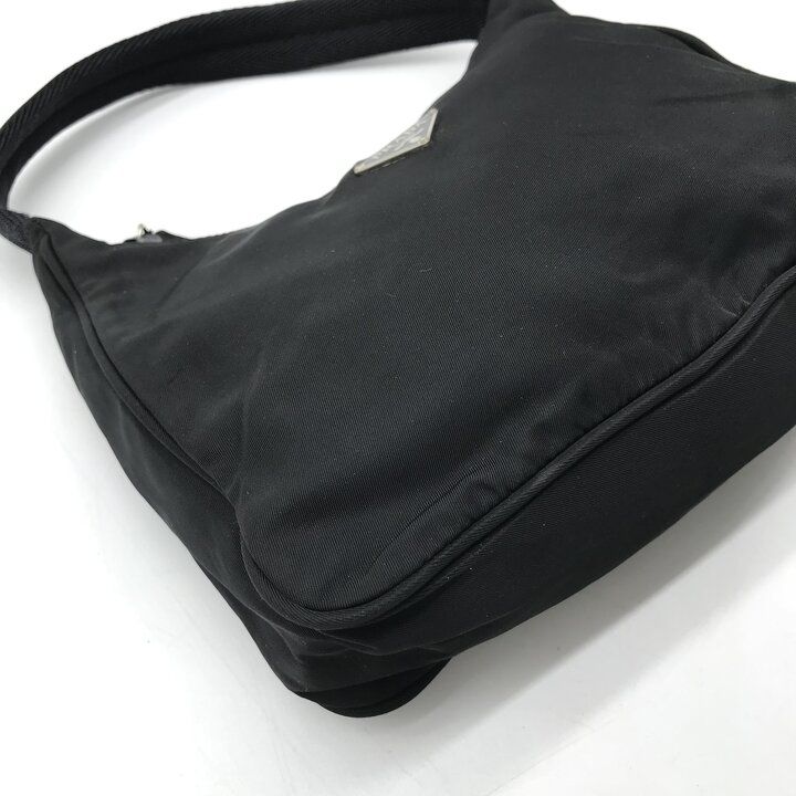 Prada Nylon Pouch Shoulder Bag Black Case — view 6