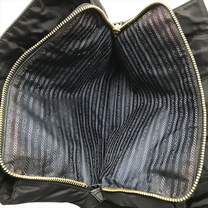 Prada Tote Chain Shoulder Bag Gold Leather Black — view 8