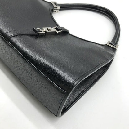 Gucci Jackie Pig Leather Hand Bag Silver Black Bag — view 5