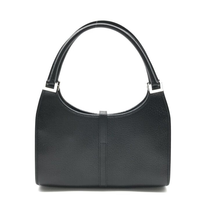 Gucci Jackie Pig Leather Hand Bag Silver Black Bag — view 3