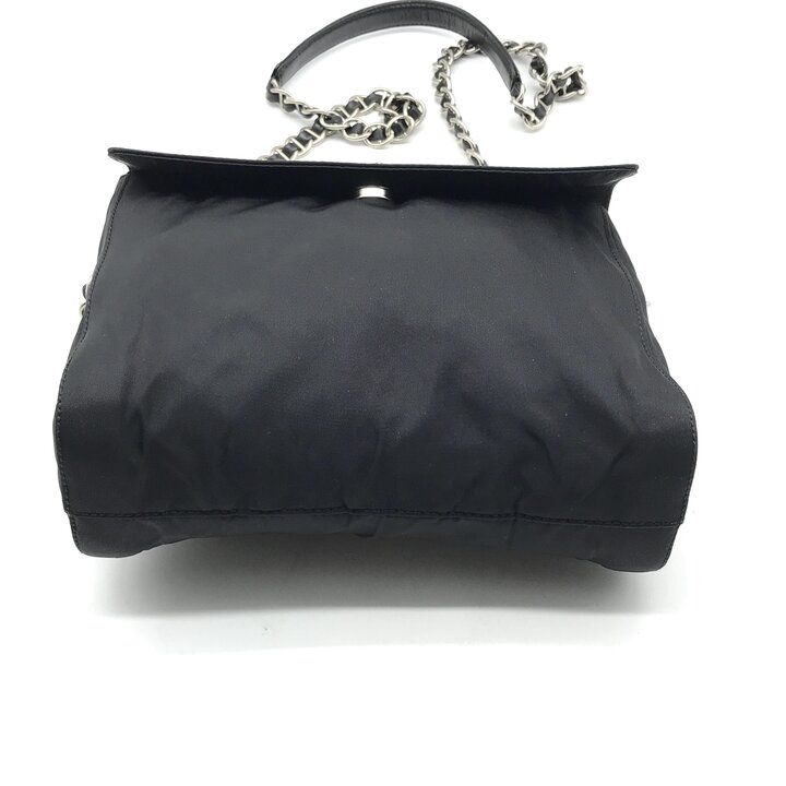 Prada Nylon Tessuto Chain Shoulder Bag Black — view 4