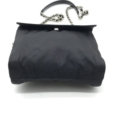 Prada Nylon Tessuto Chain Shoulder Bag Black — view 4
