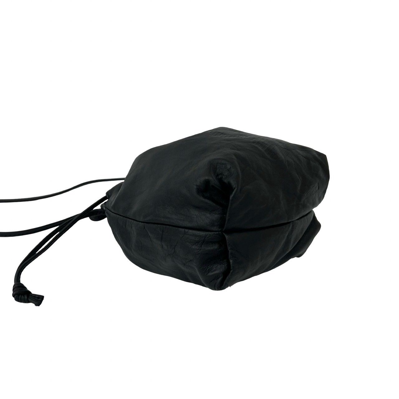 Loewe Vintage Anagram Logo Nappa Leather Drawstring Shoulder Bag Crossbody Black — view 7