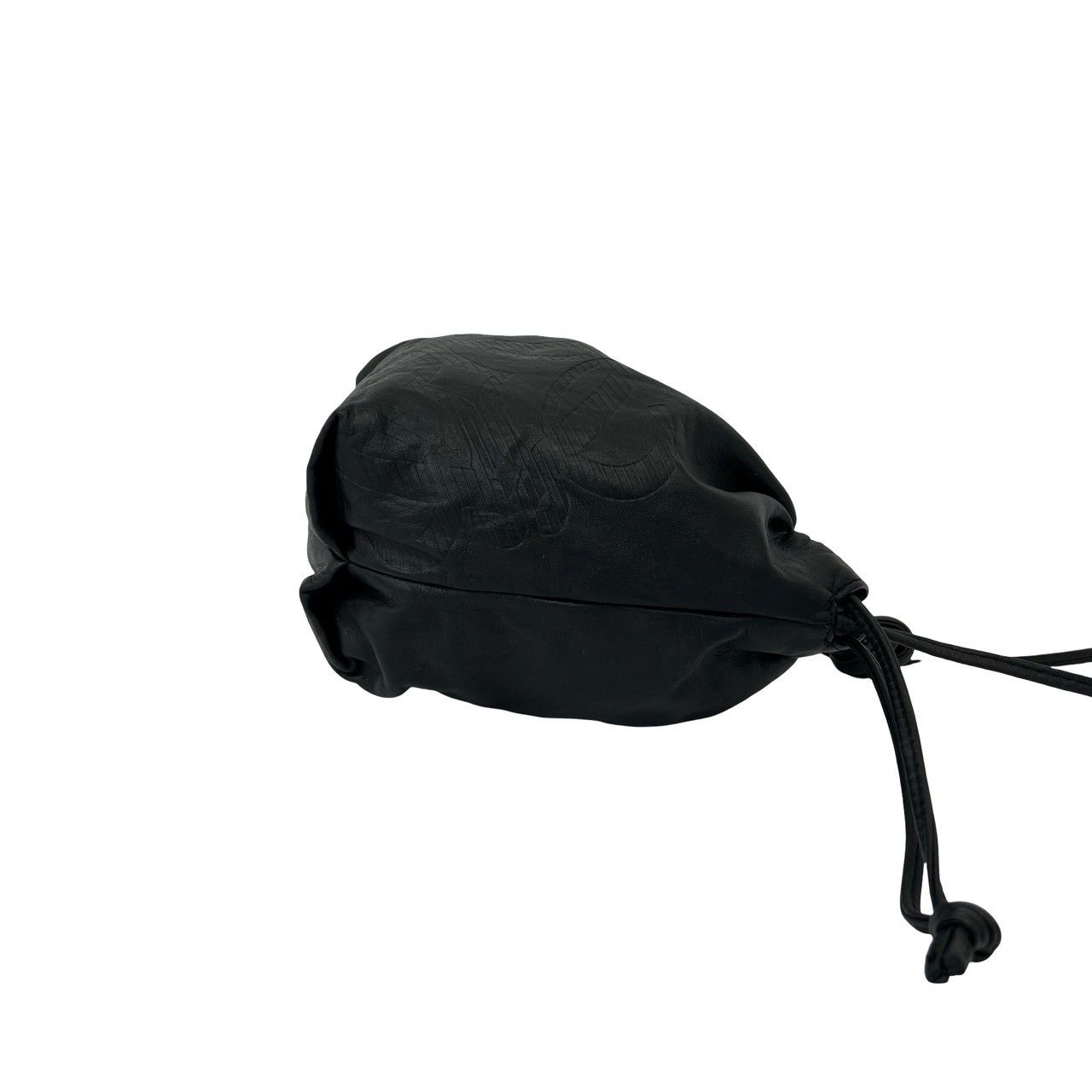 Loewe Vintage Anagram Logo Nappa Leather Drawstring Shoulder Bag Crossbody Black — view 6