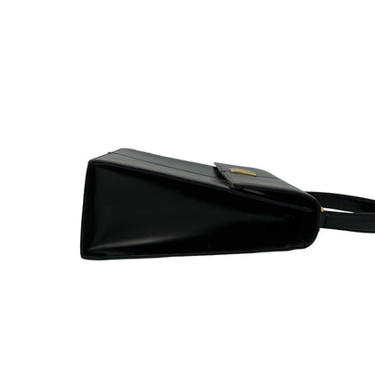Saint Laurent Vintage YSL Logo Leather Handbag Black — view 6