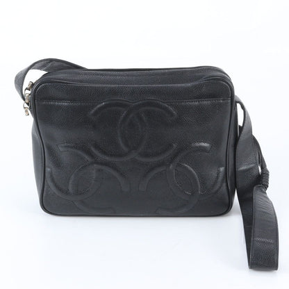 Chanel Triple Coco Caviar Leather Shoulder Bag