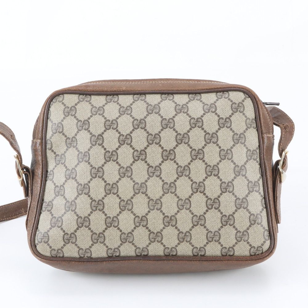 Gucci Vintage GG Supreme Leather Shoulder Bag Crossbody Hand — view 3