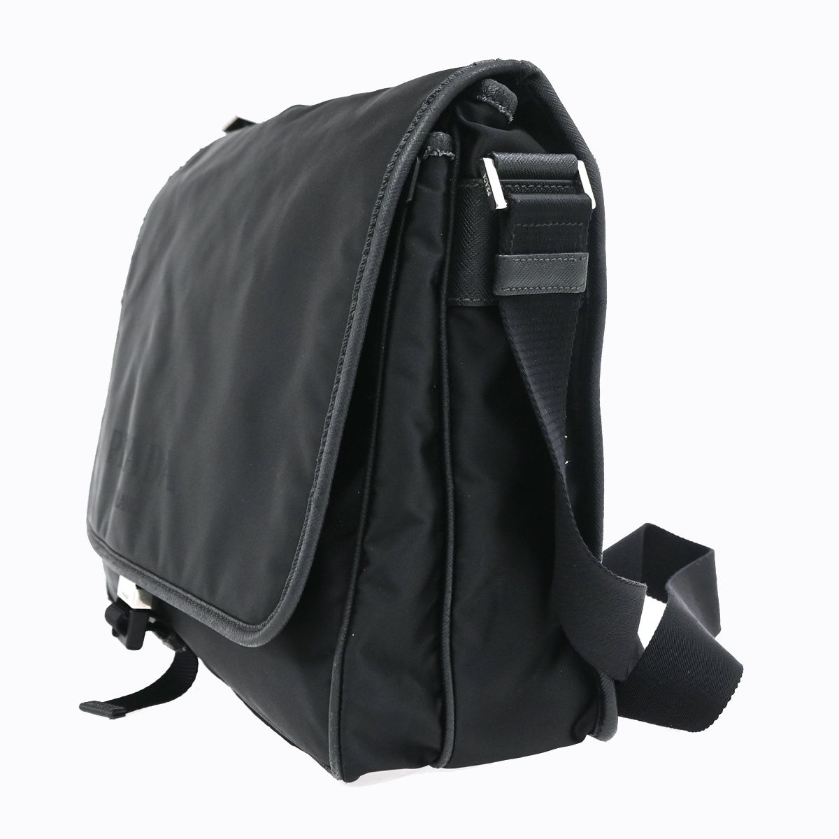 Prada Messenger Bag Black Nylon Saffiano — view 2