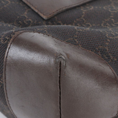 Gucci GG Canvas Leather Tote Bag Shoulder Hand Brown — view 8