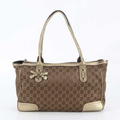 Gucci GG Canvas Princy Leather Tote Bag Shoulder