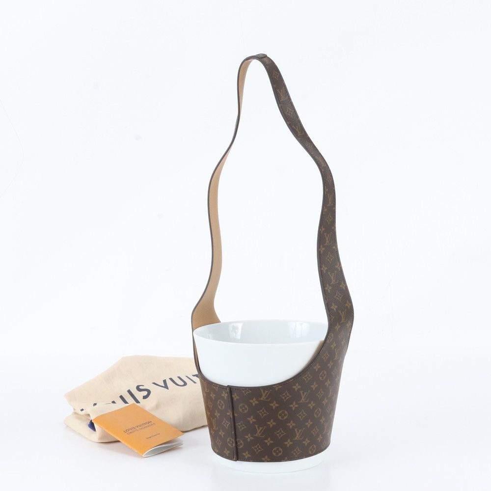 Louis Vuitton Monogram Object Nomade Floral Pot Leather Flower Pot Interior