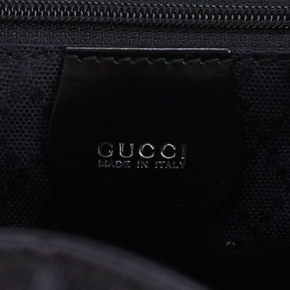 Gucci Bamboo Leather Backpack Shoulder Bag Black — view 8