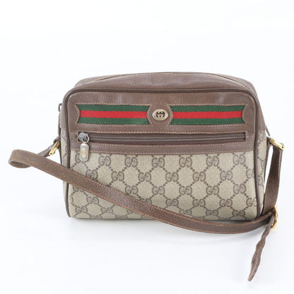 Gucci Vintage GG Supreme Sherry Line 119 02 087 Leather Shoulder Bag