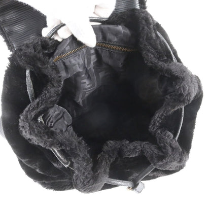 Fendi Leather Backpack Shoulder Bag Black — view 7