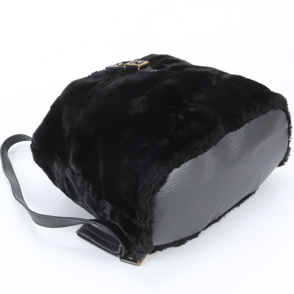 Fendi Leather Backpack Shoulder Bag Black — view 5