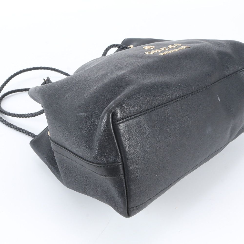 Gucci Leather Tote Bag Shoulder Hand Black — view 5