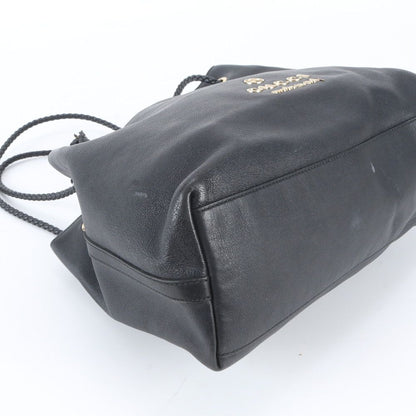 Gucci Leather Tote Bag Shoulder Hand Black — view 5