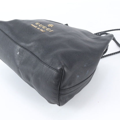 Gucci Leather Tote Bag Shoulder Hand Black — view 4