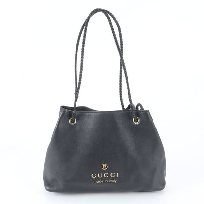 Gucci Leather Tote Bag Shoulder Hand Black