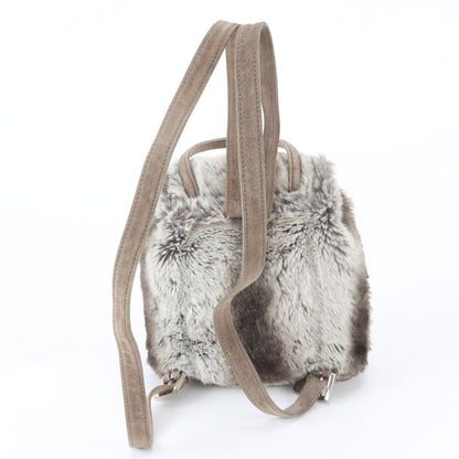 Fendi Fur Leather Backpack Shoulder Bag — view 3