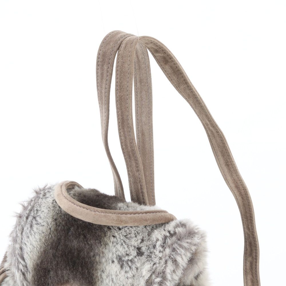 Fendi Fur Leather Backpack Shoulder Bag — view 2