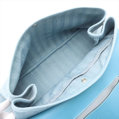 Hermes Valparaiso GM Toile Chevron Leather Tote Bag Shoulder — view 7