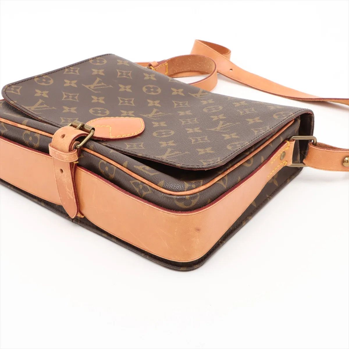 Louis Vuitton Monogram Cartouchiere Leather Shoulder Bag Crossbody — view 3