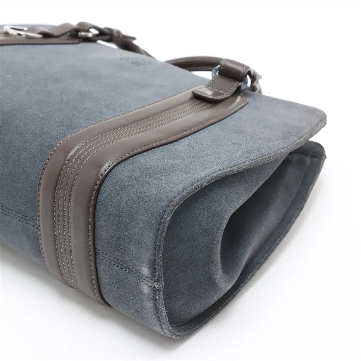 Loewe Anagram Leather Handbag Tote Silver — view 3