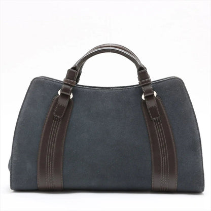 Loewe Anagram Leather Handbag Tote Silver — view 2