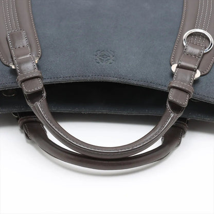 Loewe Anagram Leather Handbag Tote Silver — view 5