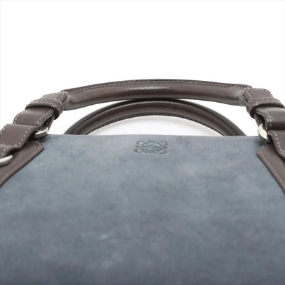 Loewe Anagram Leather Handbag Tote Silver — view 6