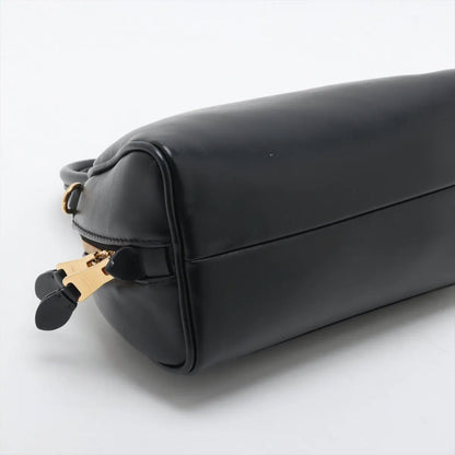 Miu Miu Leather Handbag Tote Top Handle Black — view 4