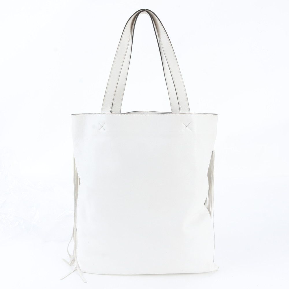 Loewe Vertical Anagram Fringe Leather Tote Bag Shoulder Hand — view 3