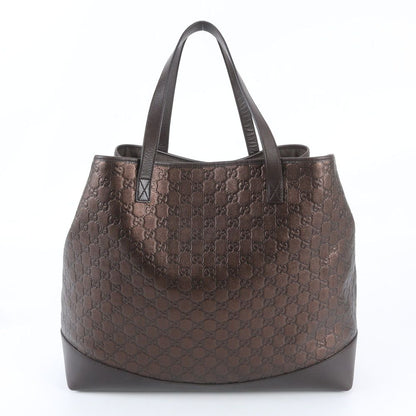 Gucci Guccissima Leather Tote Bag Shoulder Business Brown — view 3