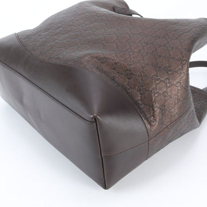 Gucci Guccissima Leather Tote Bag Shoulder Business Brown — view 4