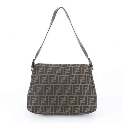 Fendi Zucca Mamma Bucket Leather Canvas Shoulder Bag — view 3