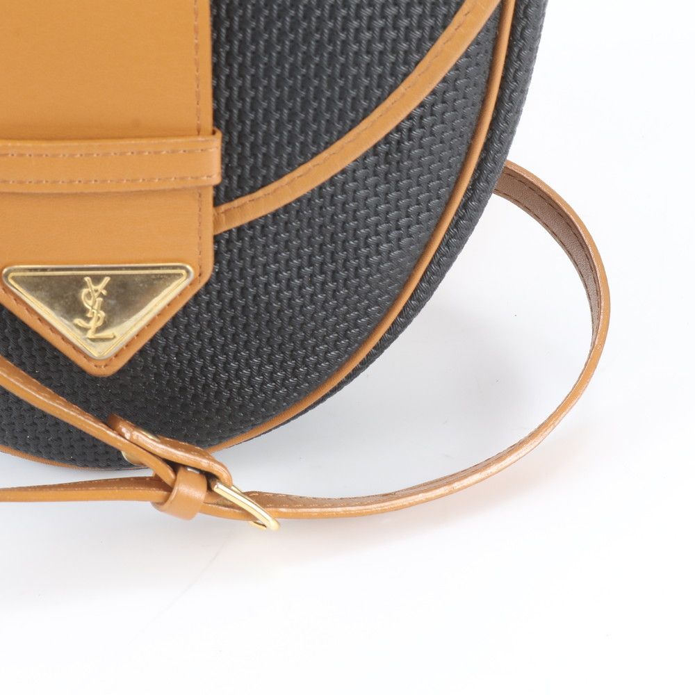 Saint Laurent Vintage YSL Leather Nylon Shoulder Bag — view 2