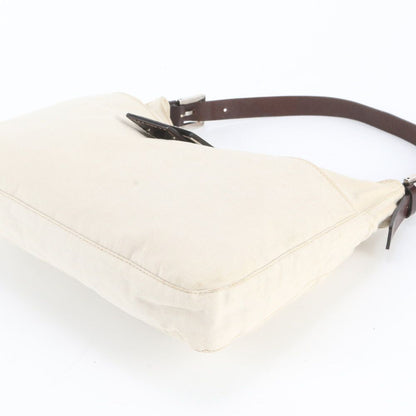 Fendi Mamma Bucket Baguette FF Leather Canvas Shoulder Bag — view 4