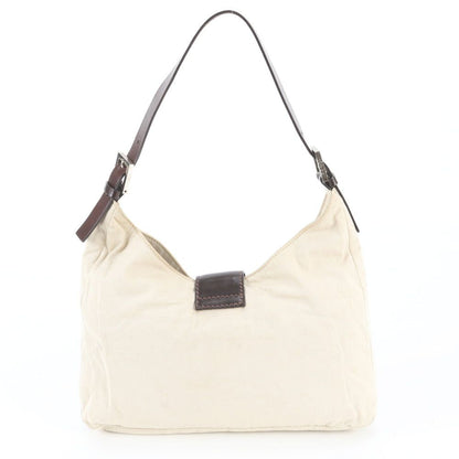 Fendi Mamma Bucket Baguette FF Leather Canvas Shoulder Bag — view 3