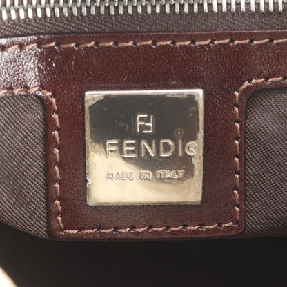 Fendi Mamma Bucket Baguette FF Leather Canvas Shoulder Bag — view 8