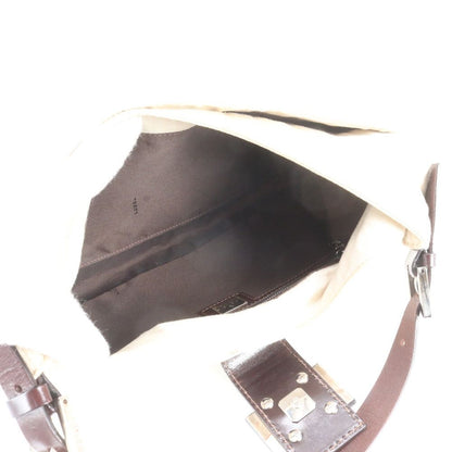 Fendi Mamma Bucket Baguette FF Leather Canvas Shoulder Bag — view 7