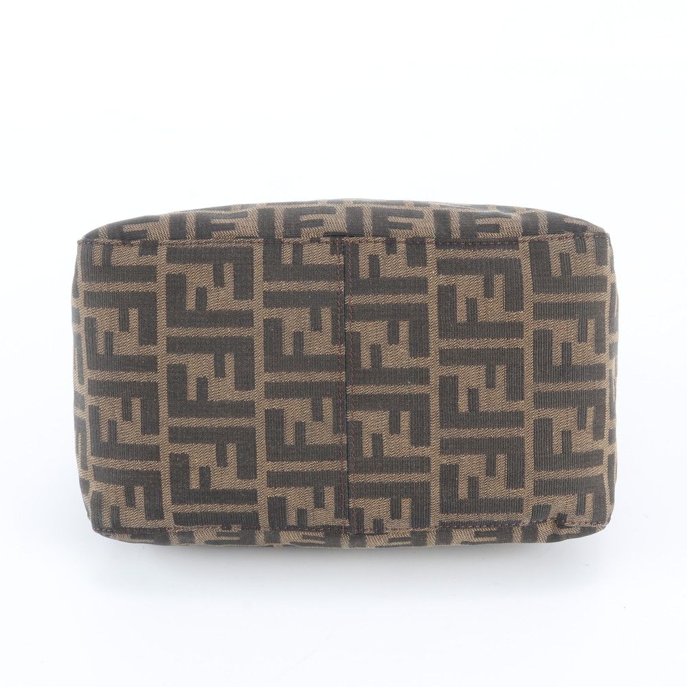 Fendi Zucca Mamma Bucket Leather Canvas Shoulder Bag — view 6