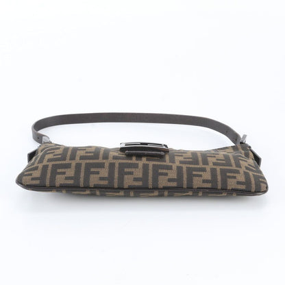 Fendi Zucca Mamma Bucket Leather Canvas Shoulder Bag — view 6