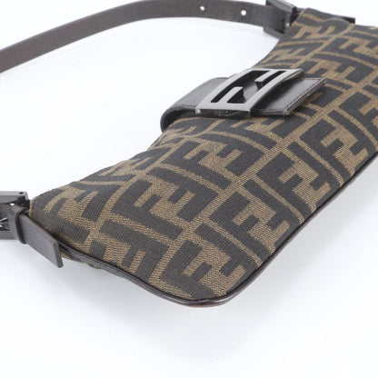 Fendi Zucca Mamma Bucket Leather Canvas Shoulder Bag — view 5