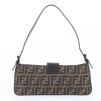 Fendi Zucca Mamma Bucket Leather Canvas Shoulder Bag — view 3